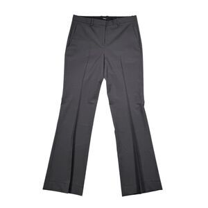 Theory Womens 6 Gray Wool Blend Flare Trousers Mid Rise Tailored Workwear Office